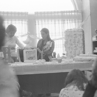 Louise Mandell at baby shower given by UBCIC staff